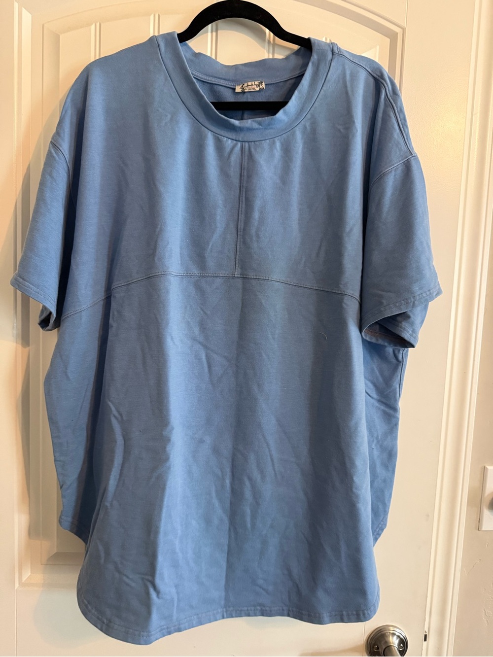 Free People Relaxed Short Sleeve Tee in Sky Blue